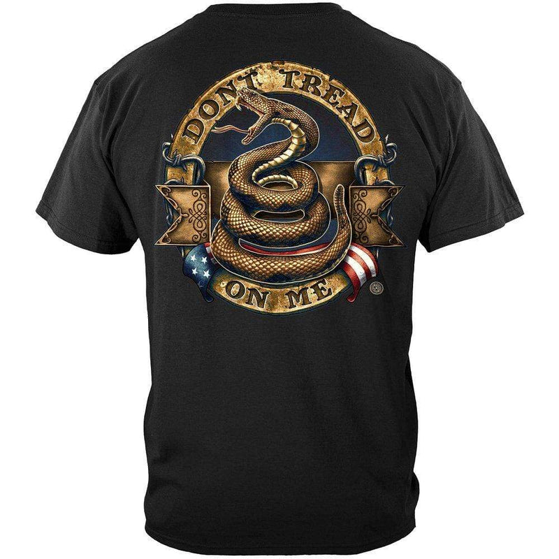 Don't Tread On Me Stone Gold Premium Hooded Sweat Shirt
