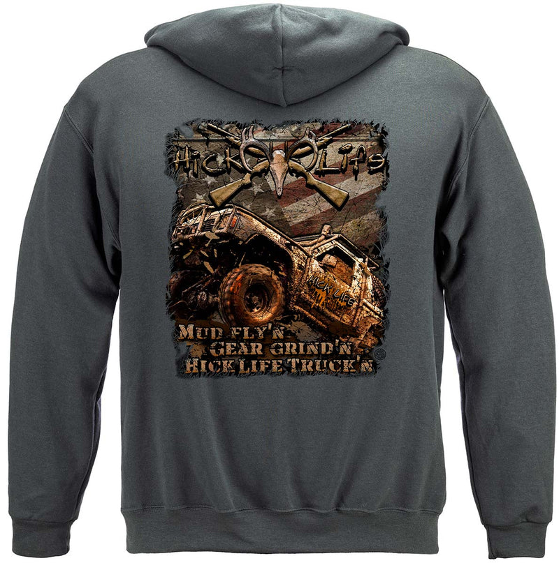 Mud Trucking Premium Hooded Sweat Shirt