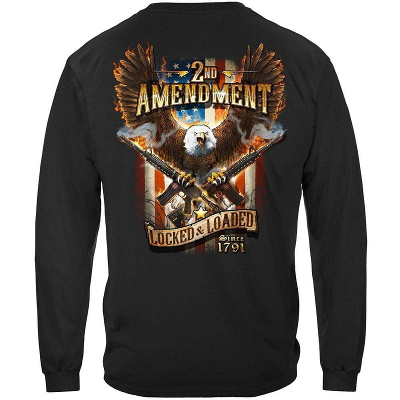 2nd Amendment Attack Eagle With Double AR15 Premium Men's Hooded Sweat Shirt
