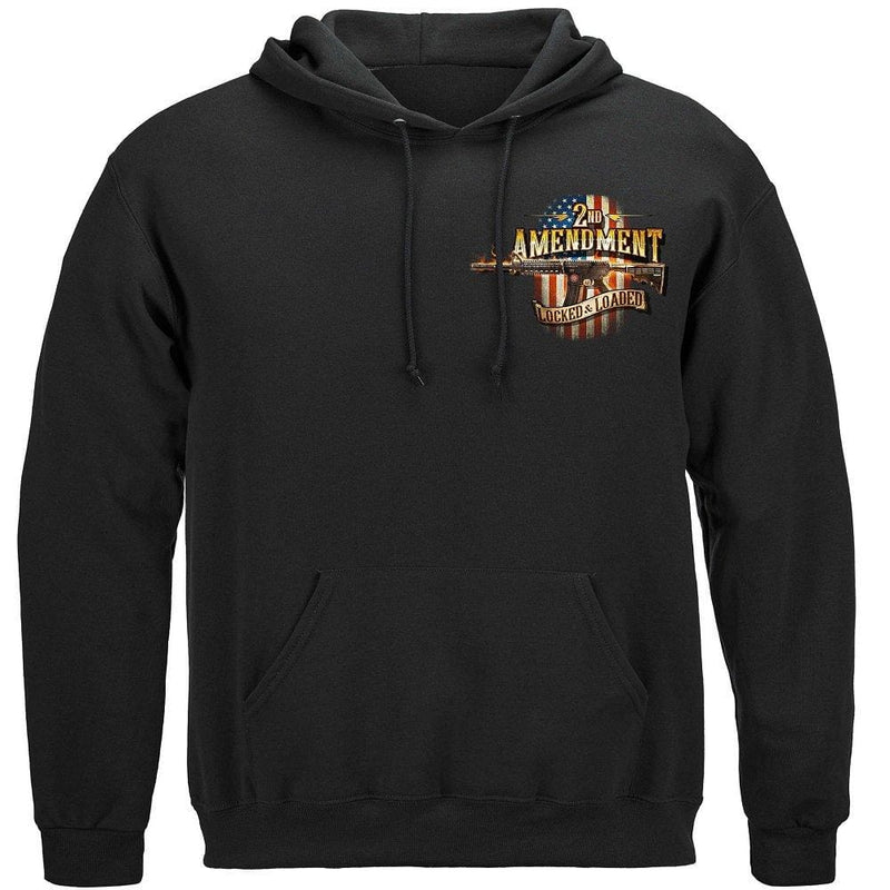 2nd Amendment Attack Eagle With Double AR15 Premium Men's Hooded Sweat Shirt