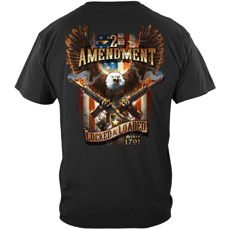 2nd Amendment Attack Eagle With Double AR15 Premium Men's Hooded Sweat Shirt