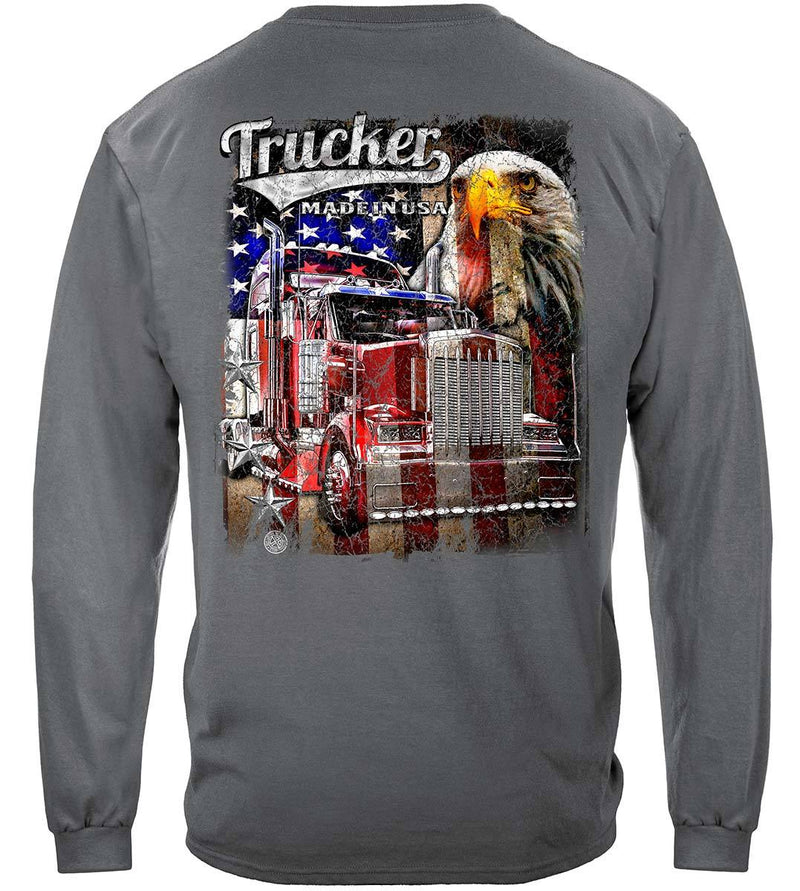 Trucker American Pride Flag Premium T-Shirt