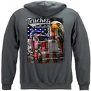 Trucker American Pride Flag Premium Hooded Sweat Shirt