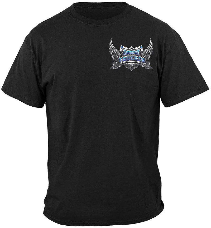 American Trucker Skull Premium Hooded Sweat Shirt