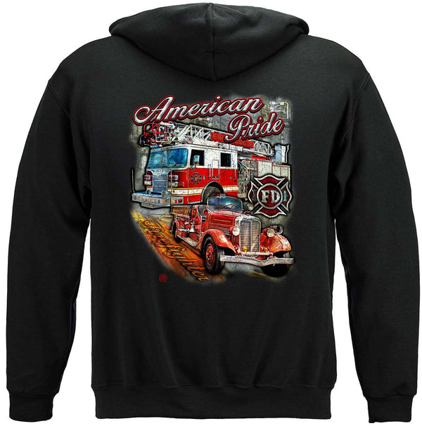 American Pride Firefighter Premium Hooded Sweat Shirt
