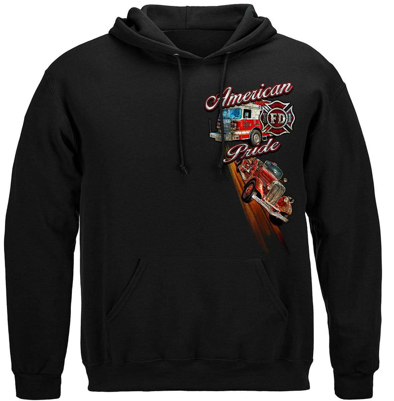 American Pride Firefighter Premium Hooded Sweat Shirt