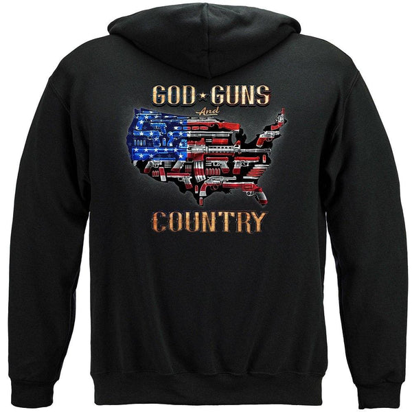 2nd Amendment God, Guns & Country Premium Men's Hooded Sweat Shirt