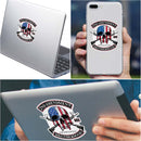 2nd Amendment Brotherhood Biker Skull and Flag Premium Reflective Decal