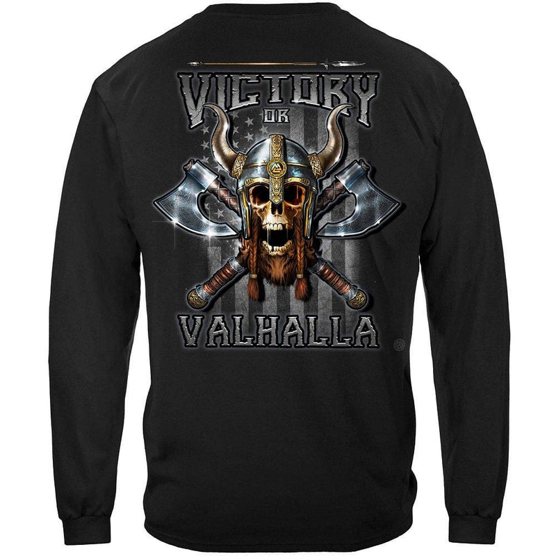 Victory Or Valhalla American Flag Freedom Come and Take it Premium Long Sleeves