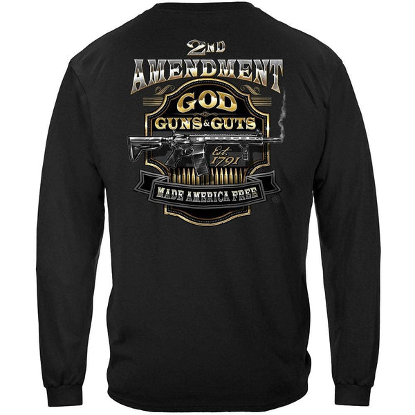 2nd Amendment God Guns And Guts Premium Long Sleeves