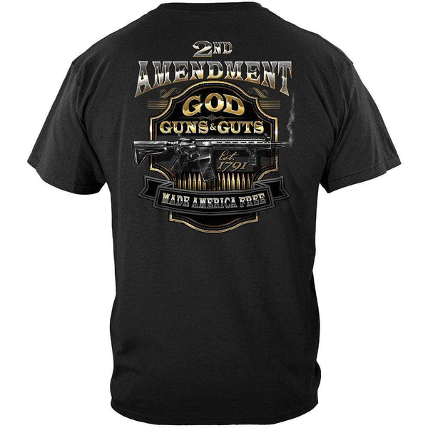 2nd Amendment God Guns And Guts Premium T-Shirt