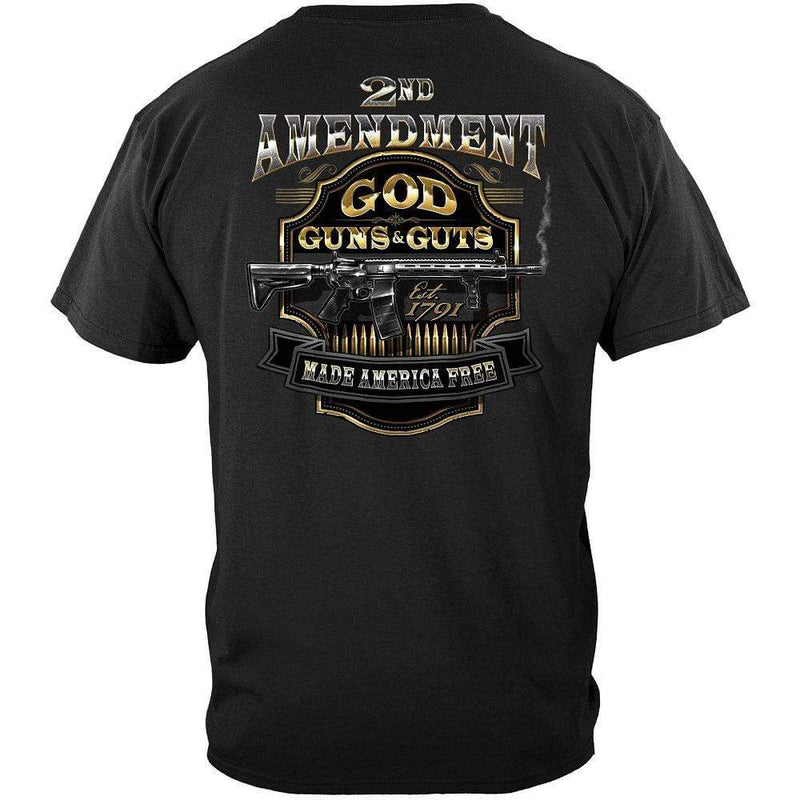 2nd Amendment God Guns And Guts Premium T-Shirt