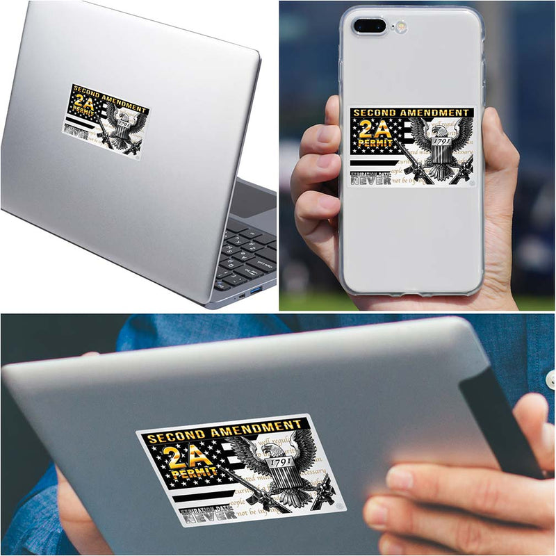2nd Amendment Gun Permit Premium Reflective Decal