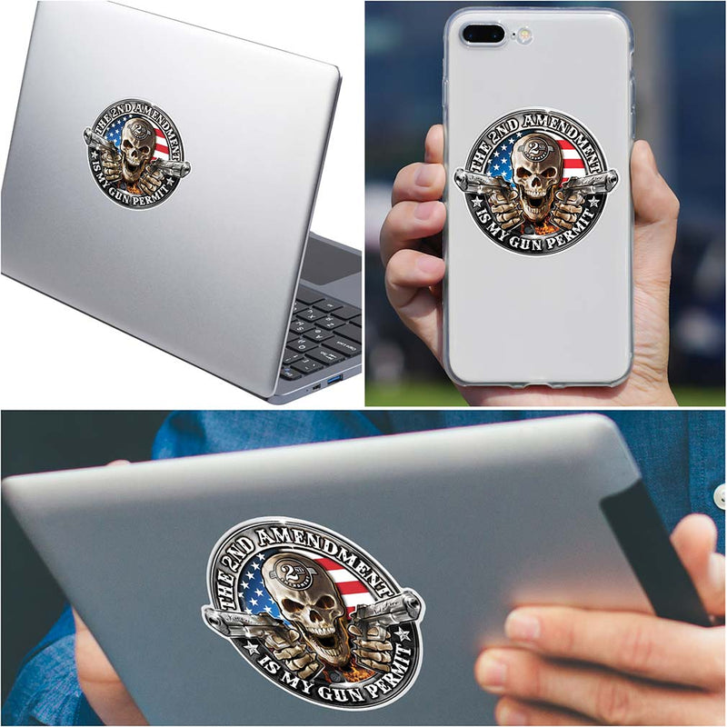2nd Amendment Is My Gun Permit Premium Reflective Decal