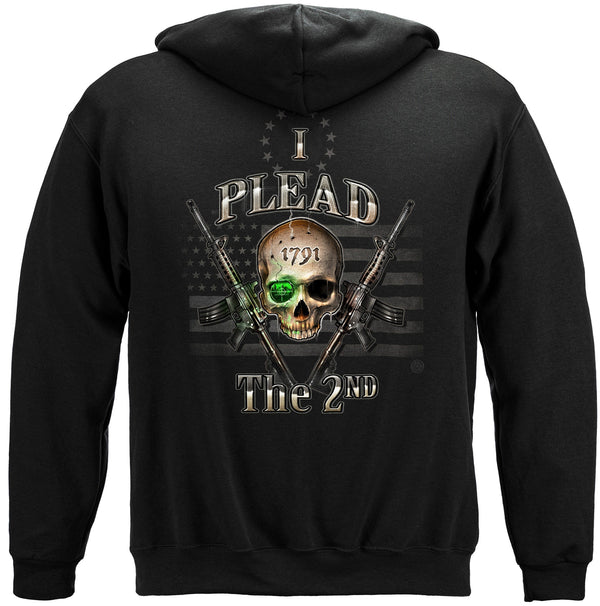 2nd Amendment I Plead The 2nd Premium Hooded Sweat Shirt