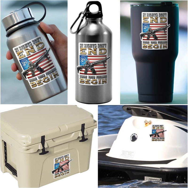 2nd Amendment My Rights Don't end Premium Reflective Decal