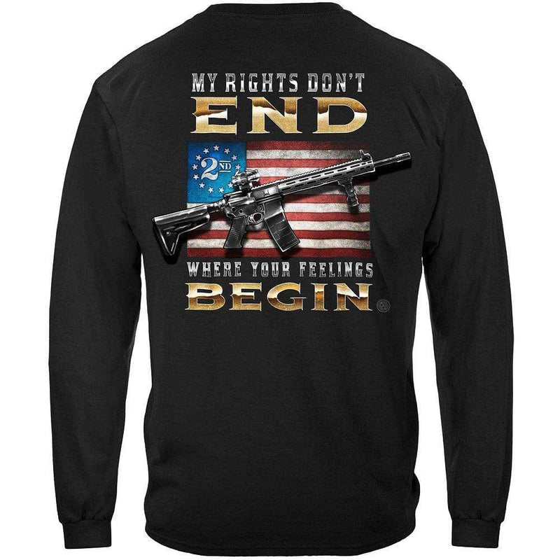 2nd Amendment My Rights Don't end Premium Hooded Sweat Shirt