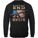 2nd Amendment My Rights Don't End Where Your Feelings Begin – M416 Rifle Betsy Ross Flag Premium T-Shirt