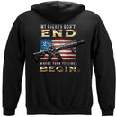2nd Amendment My Rights Don't End Where Your Feelings Begin – M416 Rifle Betsy Ross Flag Premium T-Shirt