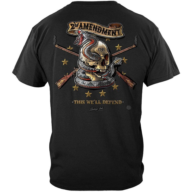 2nd Amendment Tattoo This We'll Defend Premium Hooded Sweat Shirt
