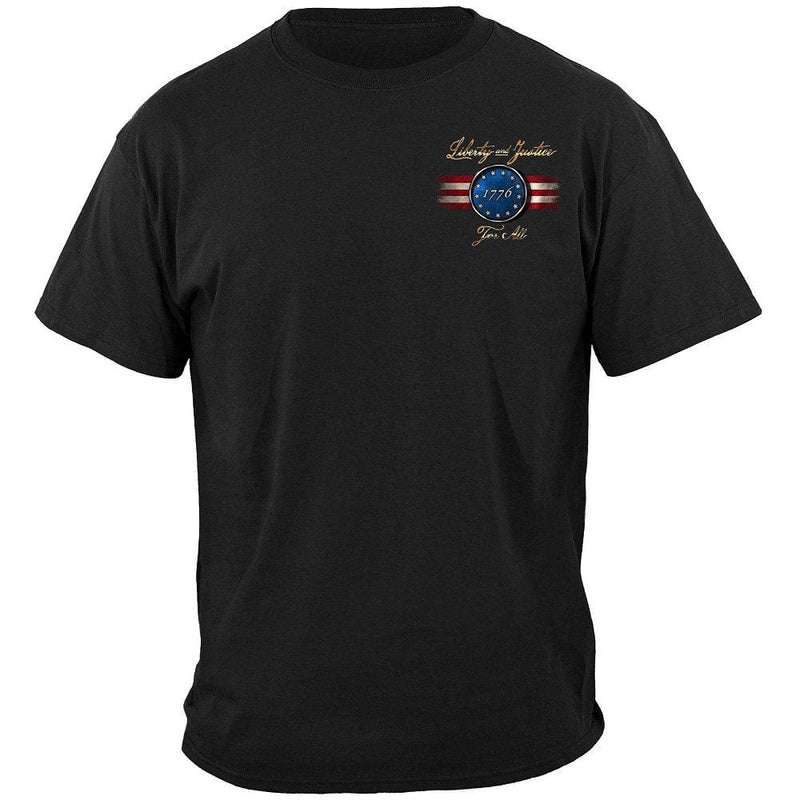 Patriotic 1776 Betsy Ross Flag Liberty and Justice For All Premium T-Shirt