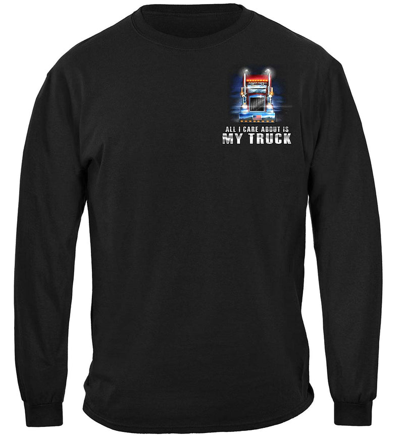Trucker All I Care About Is My Truck Premium T-Shirt