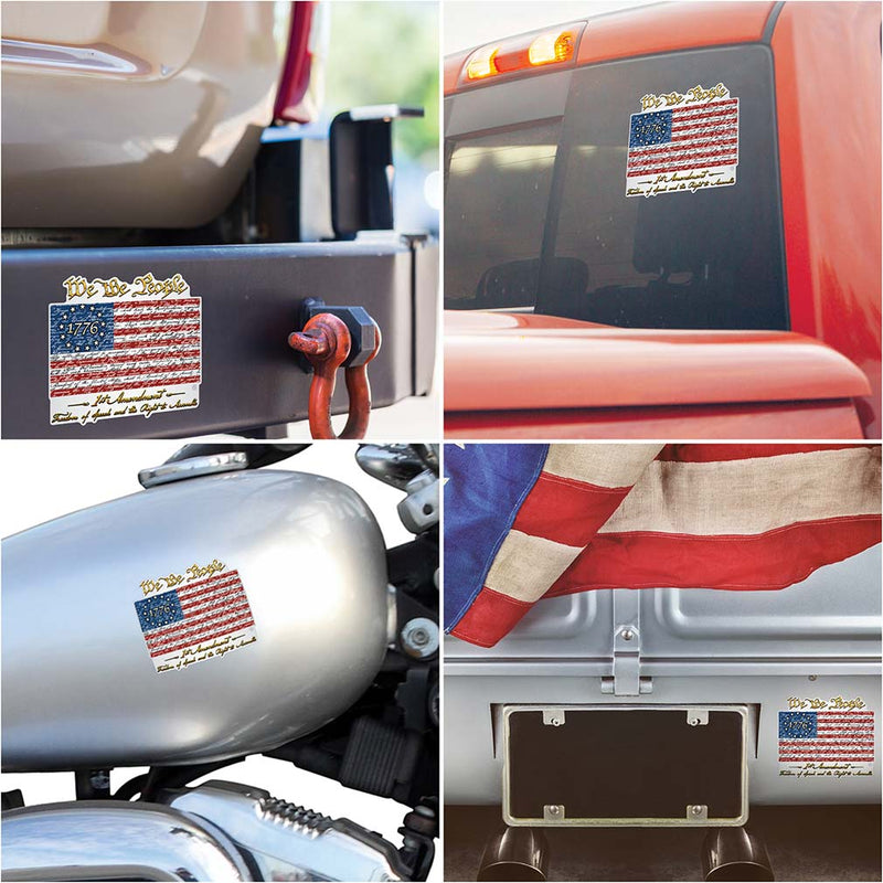 Constitution Betsy Ross Flag We the People Premium Reflective Decal