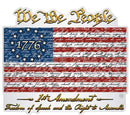 Constitution Betsy Ross Flag We the People Premium Reflective Decal