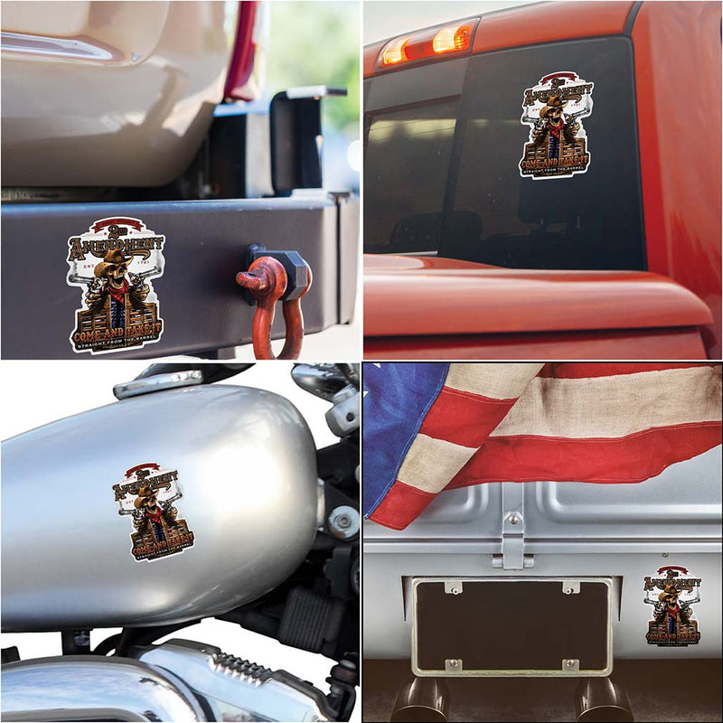 2nd Amendment Saloon Betsy Ross Flag We the People Come and take it Premium Reflective Decal