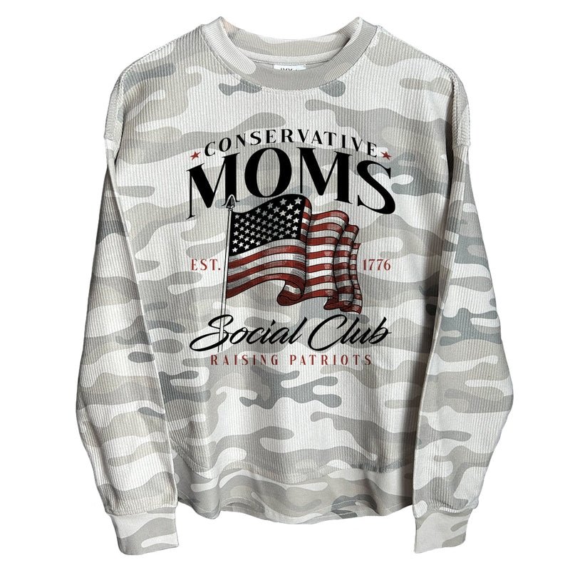 Conservative Moms Social Club (Front) Corded Poncho
