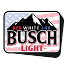 Red, White And Busch Light Decal