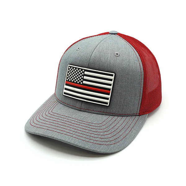 Red Line Flag PVC Patch Hat