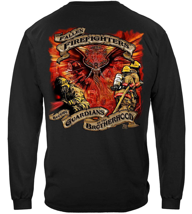 Fallen Firefighters Guardians T-Shirt Premium Long Sleeves
