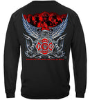 Elite Breed Chrome Eagle Firefighter Premium Hooded Sweat Shirt