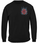 Elite Breed Chrome Eagle Firefighter Premium Hooded Sweat Shirt