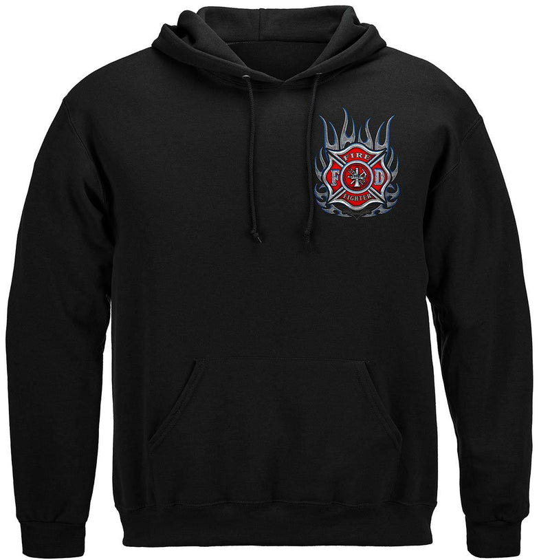 Elite Breed Chrome Eagle Firefighter Premium Hooded Sweat Shirt