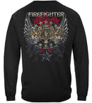 Elite Breed Firefighter Pride Duty Honor Silver Foil Premium T-Shirt