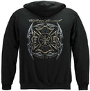 Elite Breed Firefighter Blades Silver Foil Premium Hooded Sweat Shirt