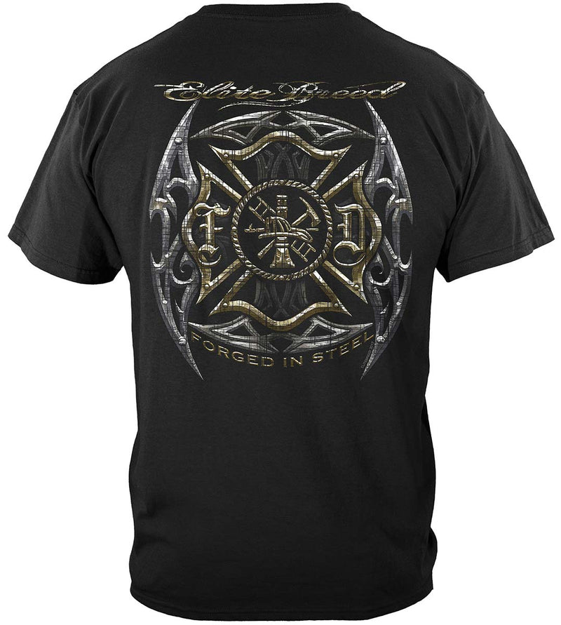 Elite Breed Firefighter Blades Silver Foil Premium Hooded Sweat Shirt