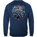 Elite Breed Police Force To Serve and Protect Silver Foil Premium Hooded Sweat Shirt