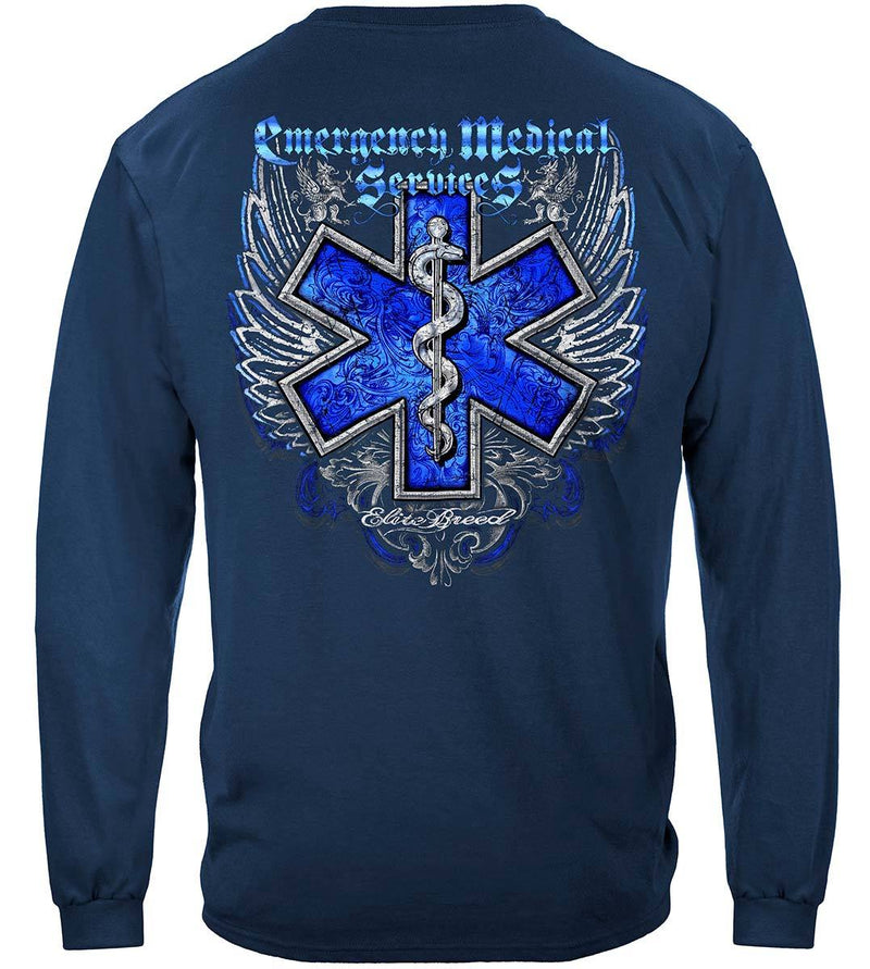 Elite Breed EMS Chrome Wings Silver Foil Premium Hooded Sweat Shirt