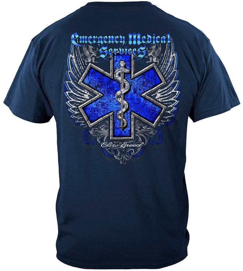 Elite Breed EMS Chrome Wings Silver Foil Premium Hooded Sweat Shirt