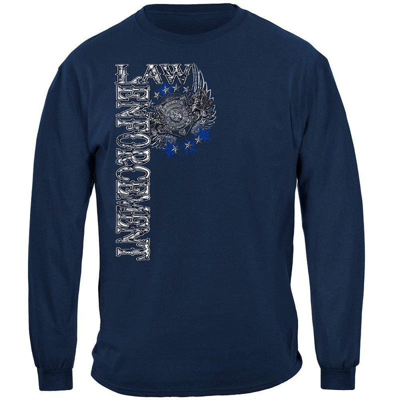 Elite Breed Law Enforcement Chrome Wings Silver Foil Premium Long Sleeves