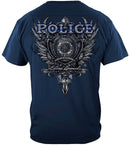 Elite Breed Police Crest Silver Foil Premium Hooded Sweat Shirt