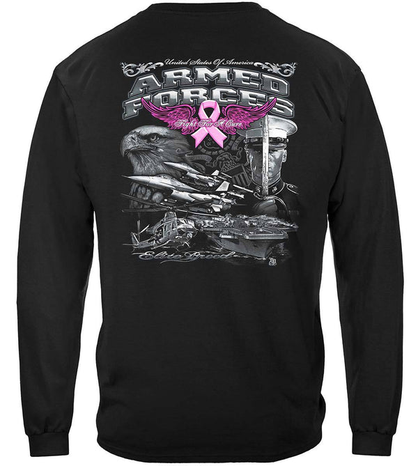 Elite Breed Armed Forces Fight Cancer Premium Long Sleeves