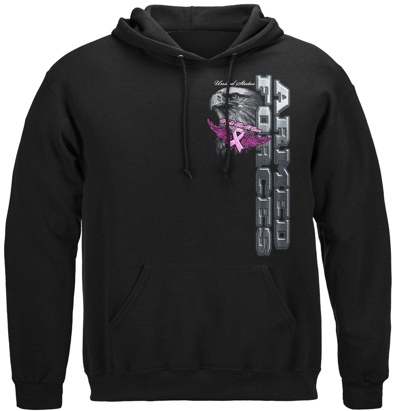 Elite Breed Armed Forces Fight Cancer Premium Hooded Sweat Shirt
