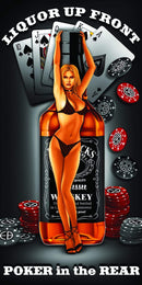 Liquor Upfront Poker in the Rear Large Bath Beach Towel