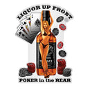 Liquor Up Front Poker Premium Reflective Decal