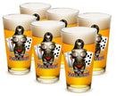 Know when to hold them Poker 16oz Pint Glass Glass Set