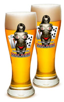Know when to hold them Poker 23oz Pilsner Glass Glass Set